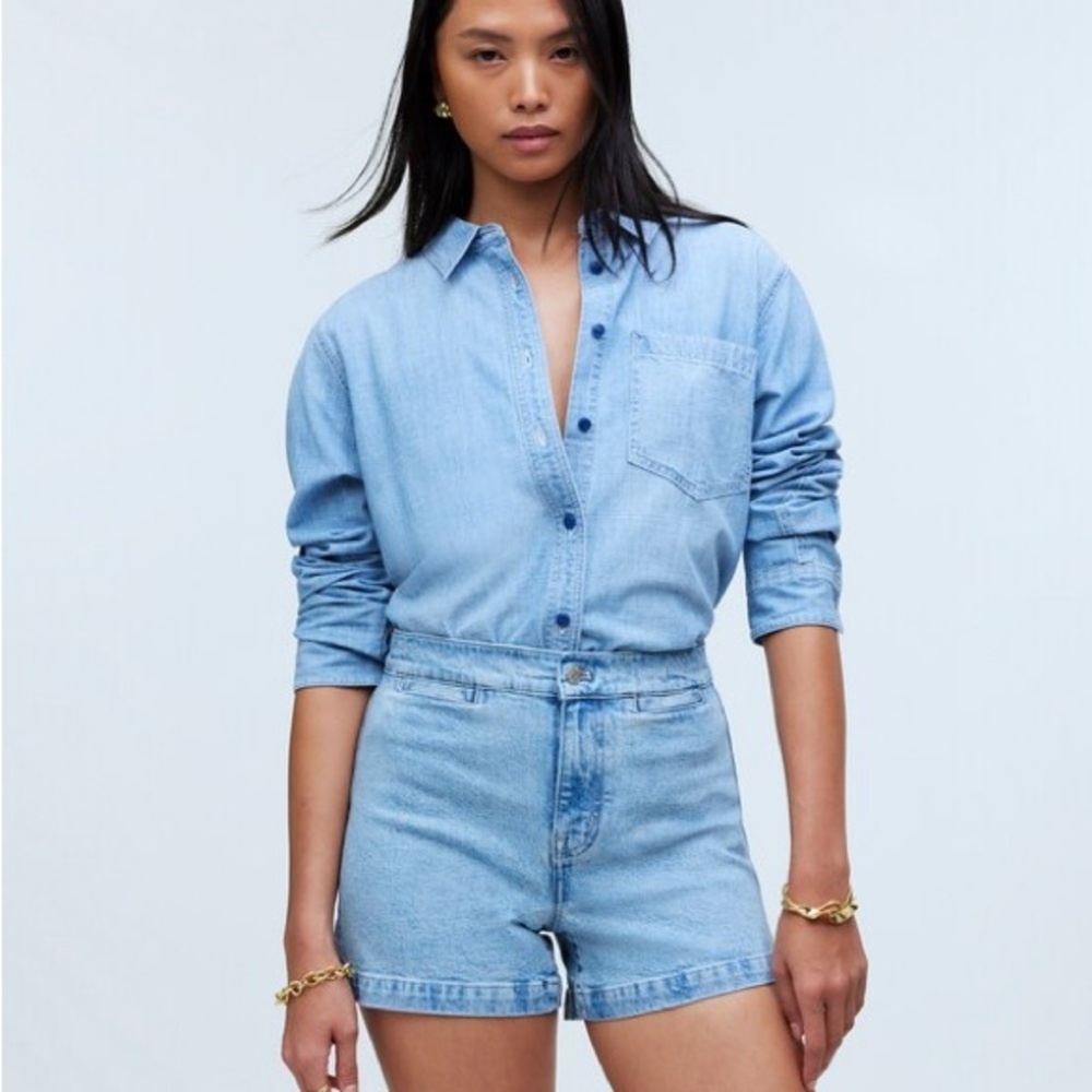 Madewell Blue Denim NWT Emmett Shorts Size 25